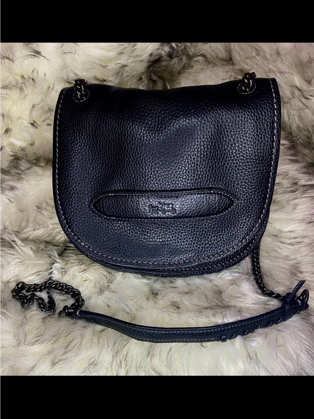 Coach Shadow Crossbody Bag in Black Pebbled Leather – Style F37000 - Picture 1 of 5